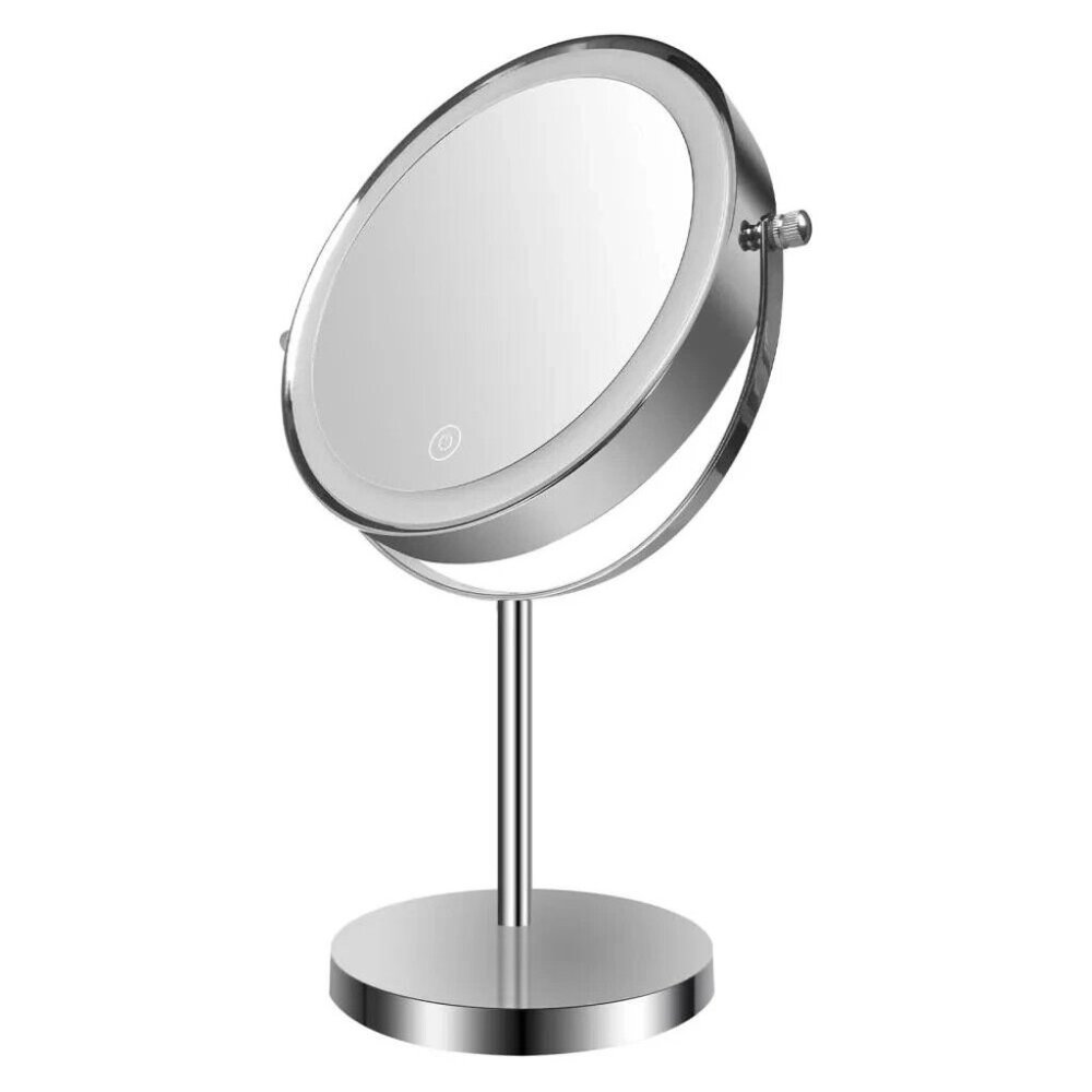 8" Lighted Makeup Mirror, 10X Magnification, Double Sided Dimmable Rechargable